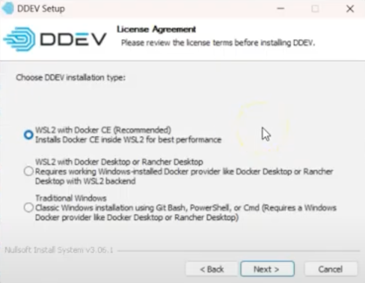 DDEV Windows Installer GUI